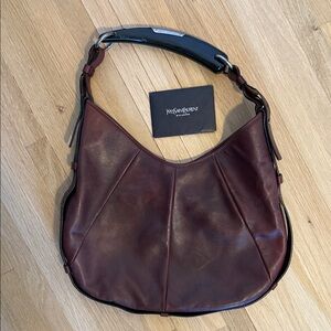 Yves Saint Laurent Rich Brown Leather Shoulder Bag